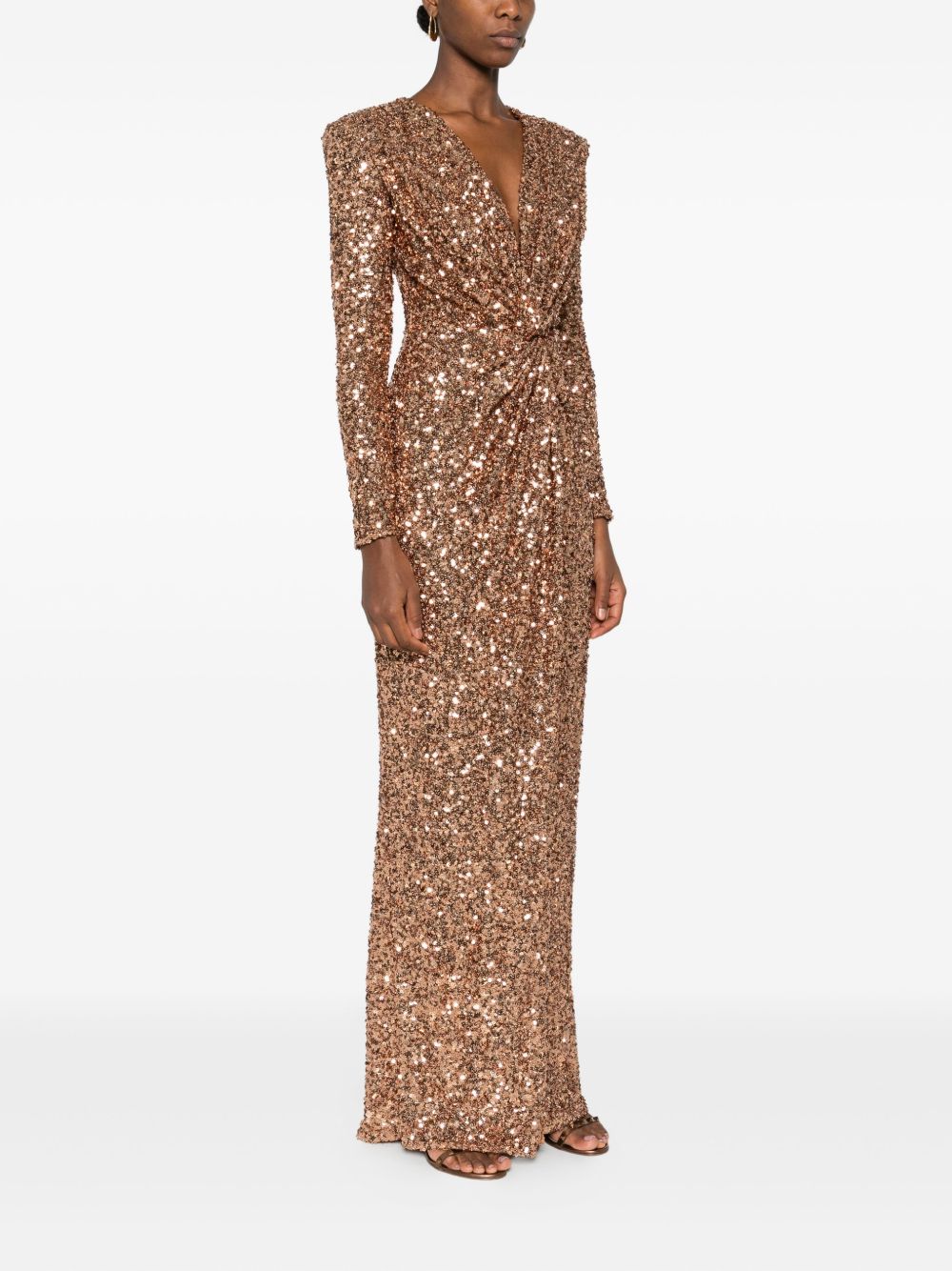 ELISABETTA FRANCHI V-Necked Long Dress for Women