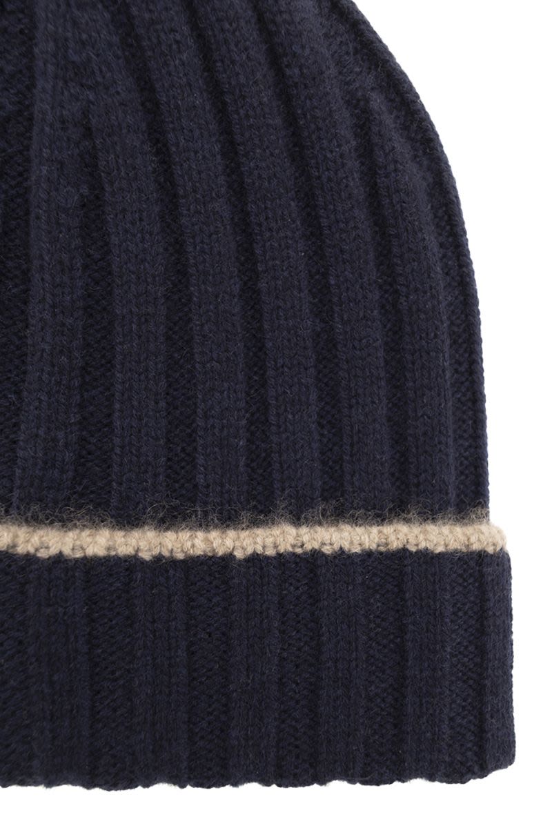 BRUNELLO CUCINELLI Cashmere Knit Beanie - English Rib Design