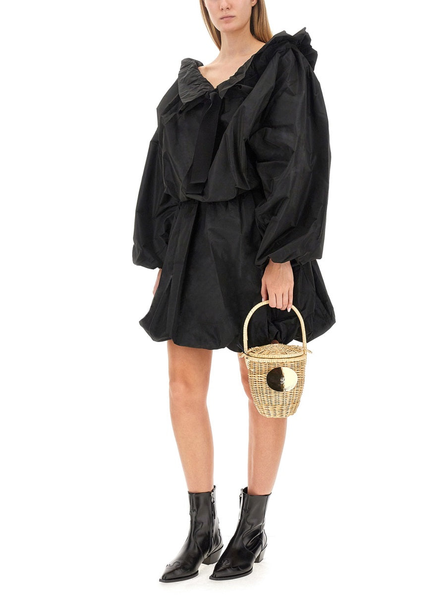 PATOU Handcrafted Wicker Bucket Handbag