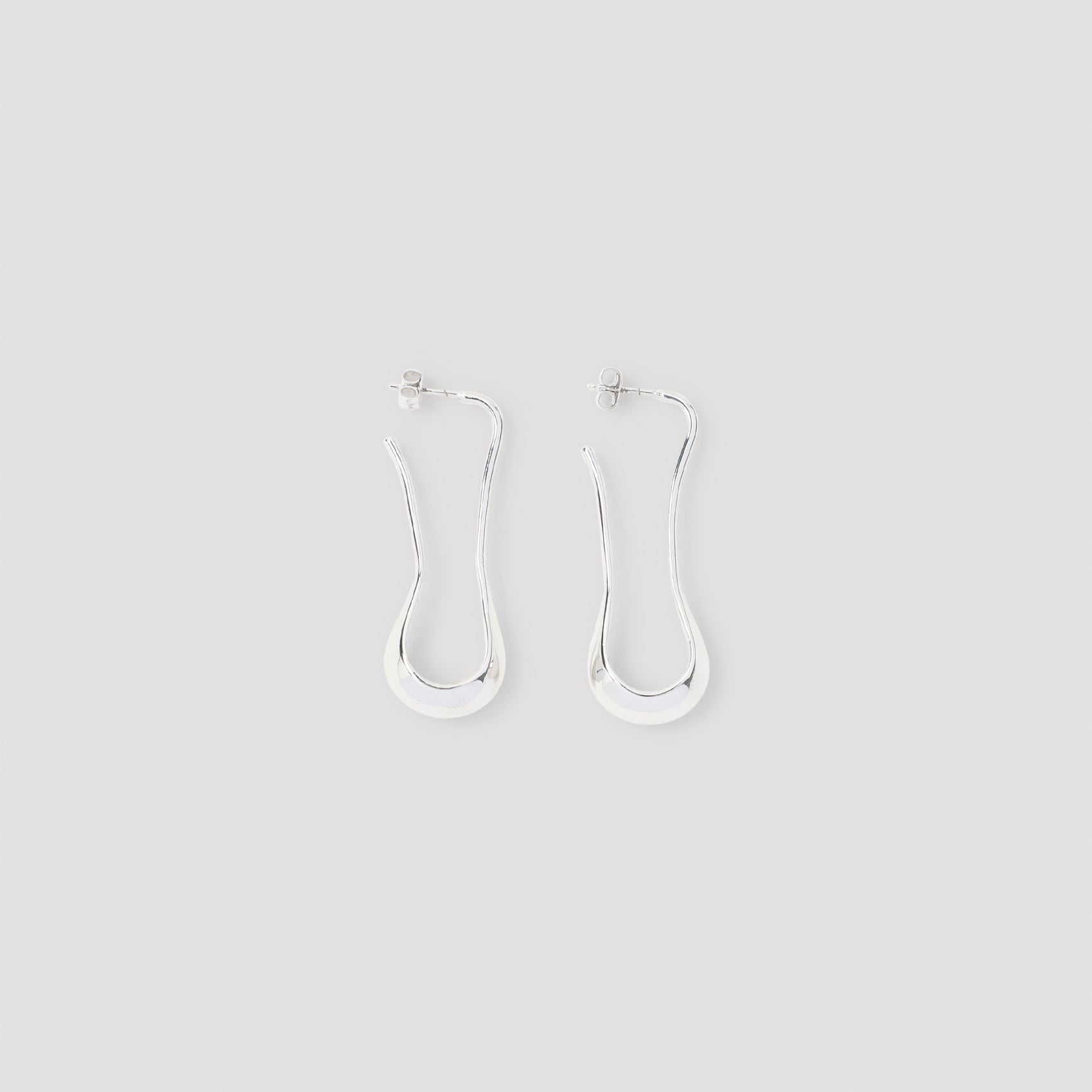 LEMAIRE Mini Short Drop Silver Earrings