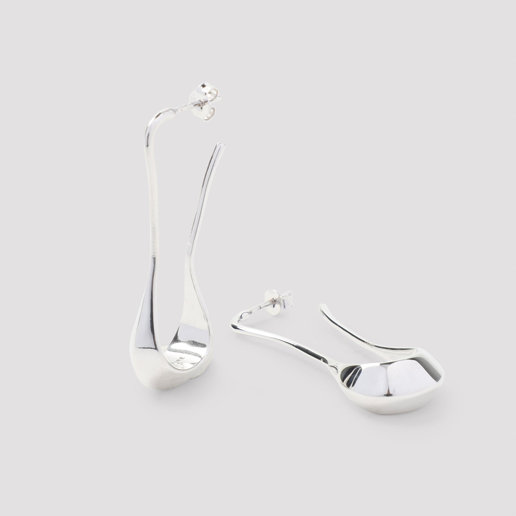 LEMAIRE Mini Short Drop Silver Earrings