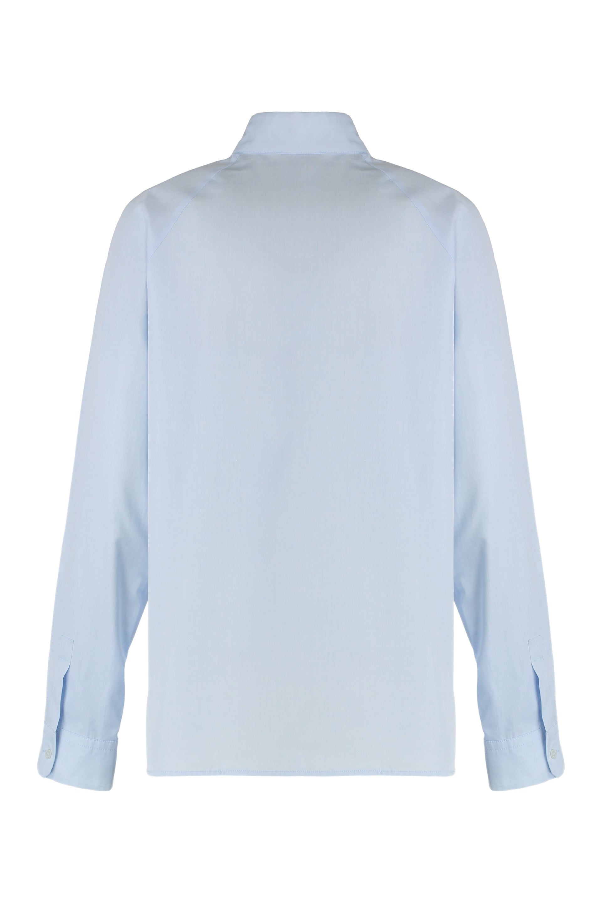 WEEKEND MAX MARA Lightweight Cotton Poplin Tuxedo Collar Shirt