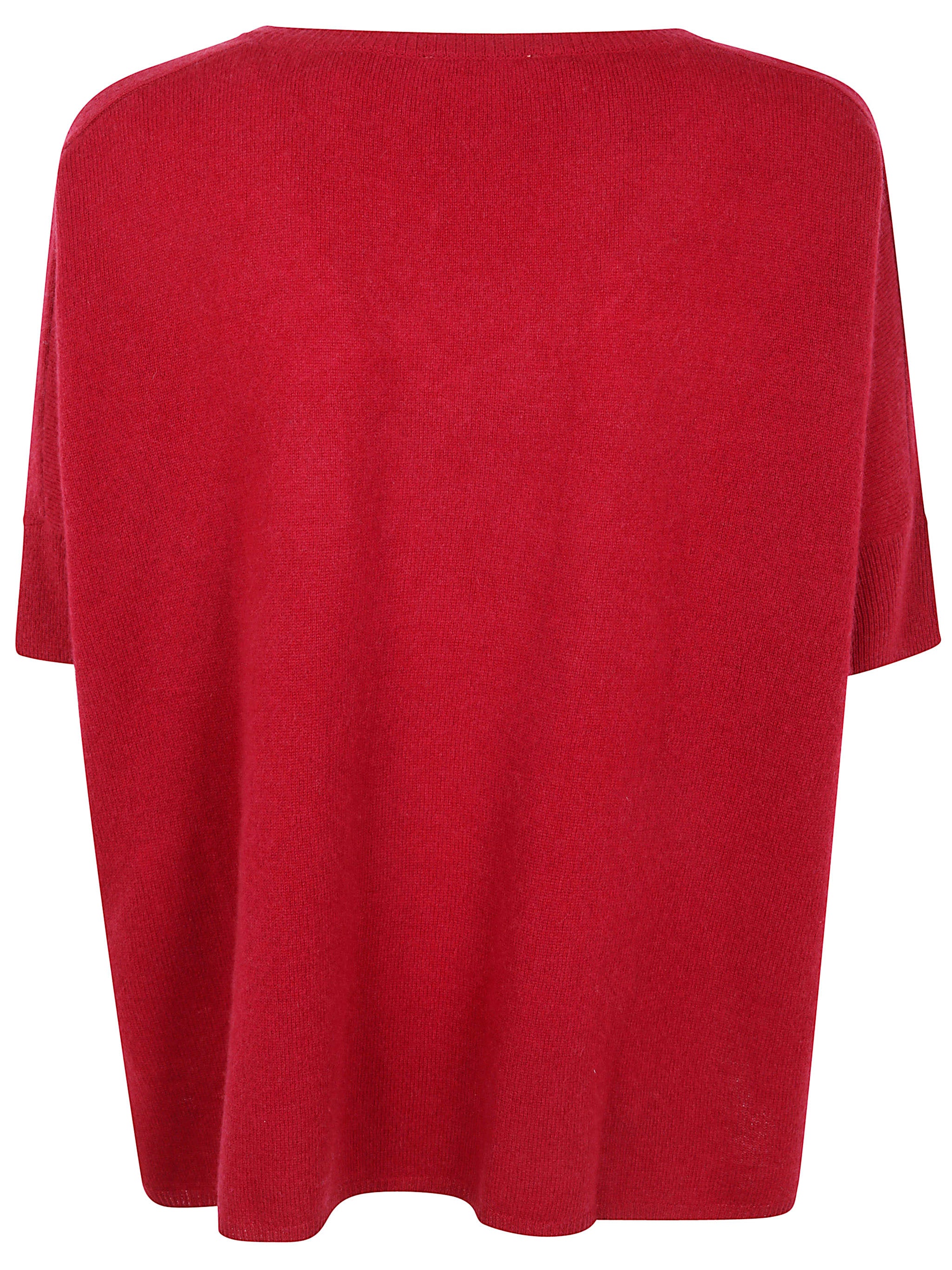 ABSOLUT CASHMERE Oversized V-Neck Cashmere Sweater with Short Sleeves