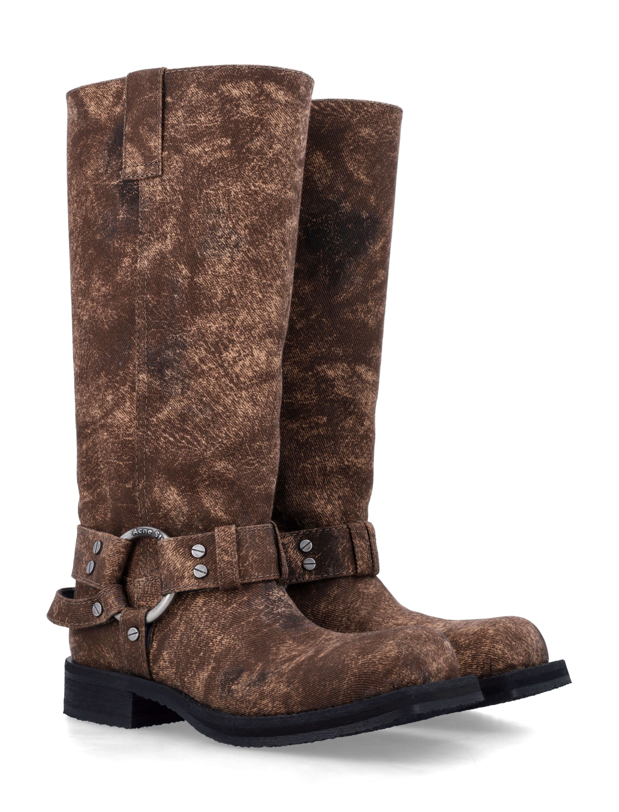 ACNE STUDIOS Denim Buckle Boots for Women