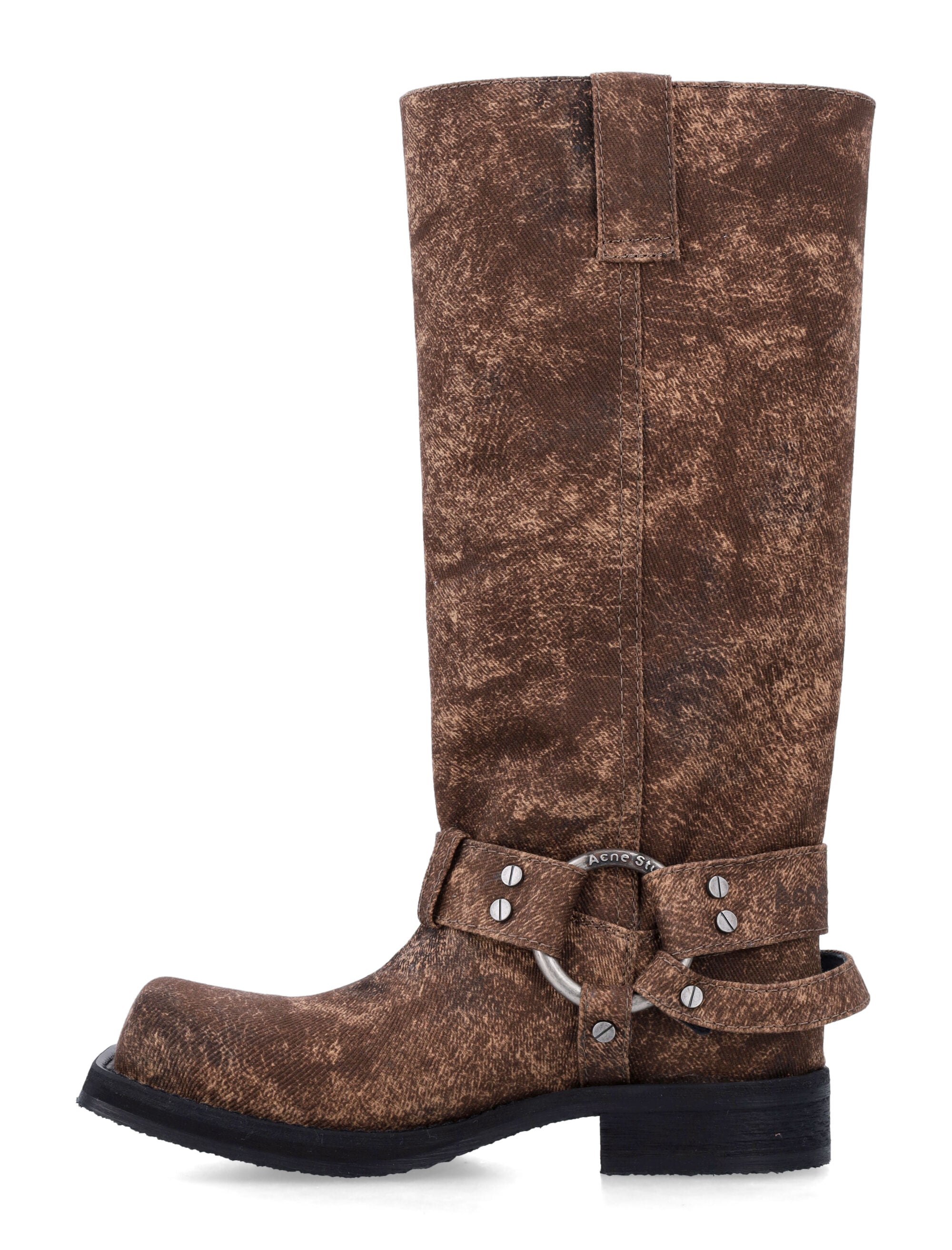 ACNE STUDIOS Denim Buckle Boots for Women