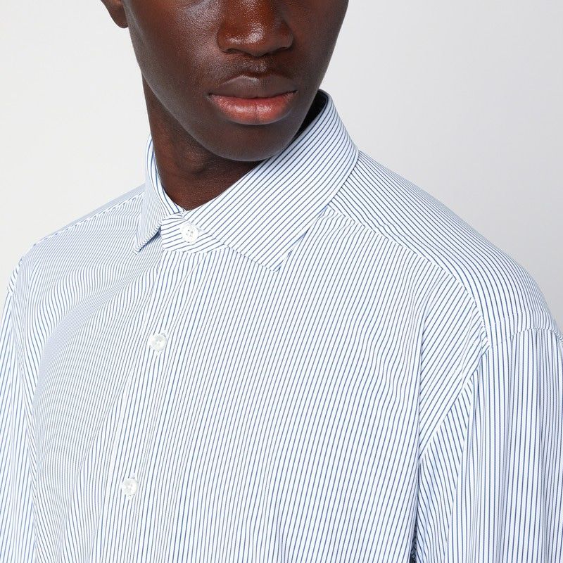 XACUS Striped Poplin Active Shirt - Long Sleeve