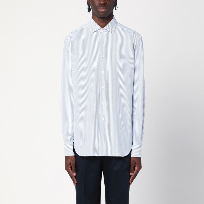 XACUS Men's White Striped Shirt - SS25