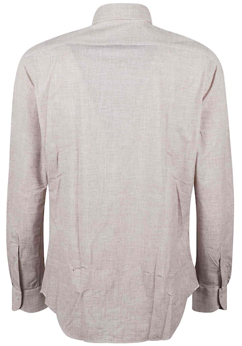 XACUS Textured Weave Buttoned Long Sleeve Shirt