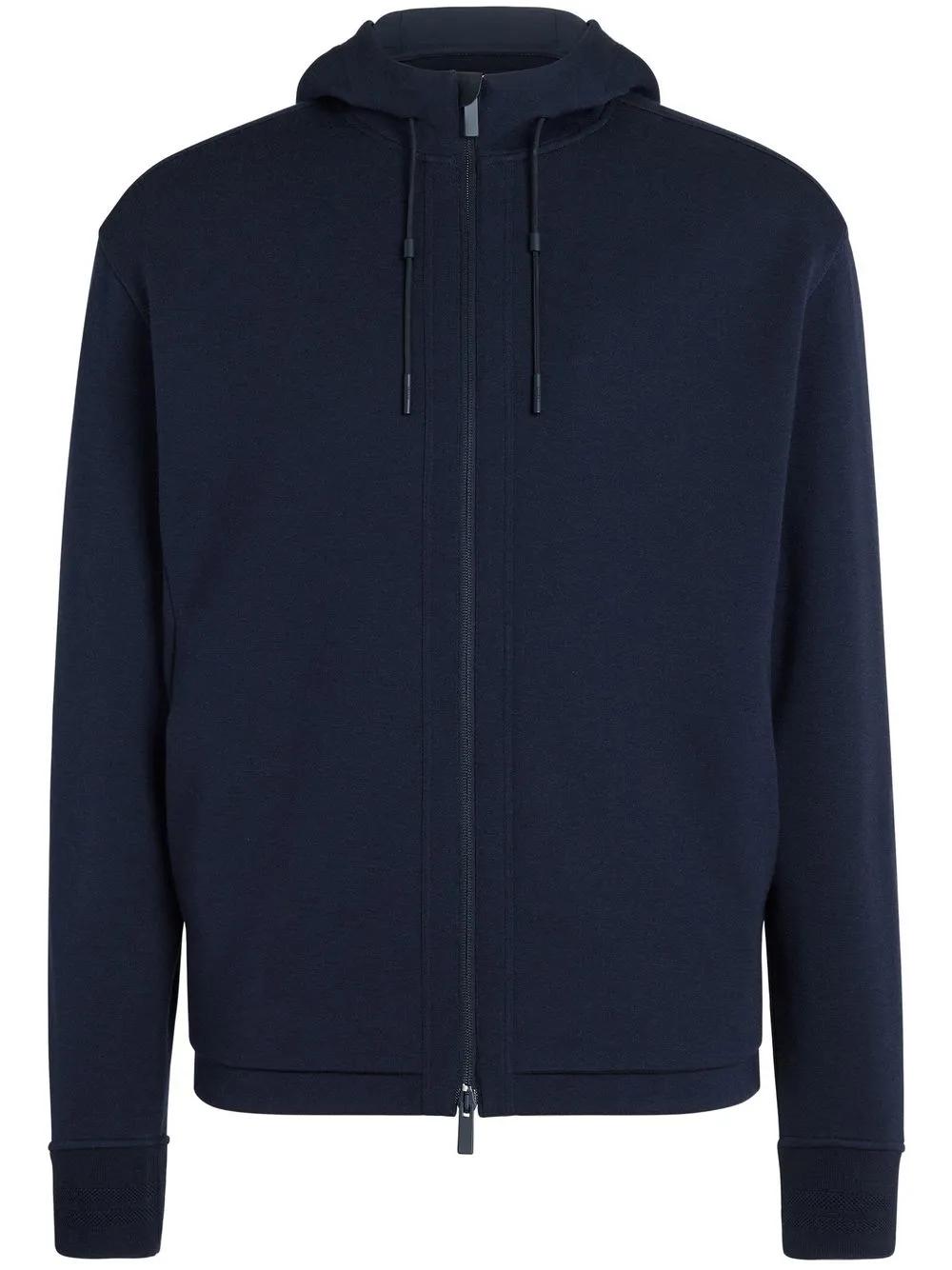 ZEGNA High Performance Hoodie in Wool-Cotton Blend