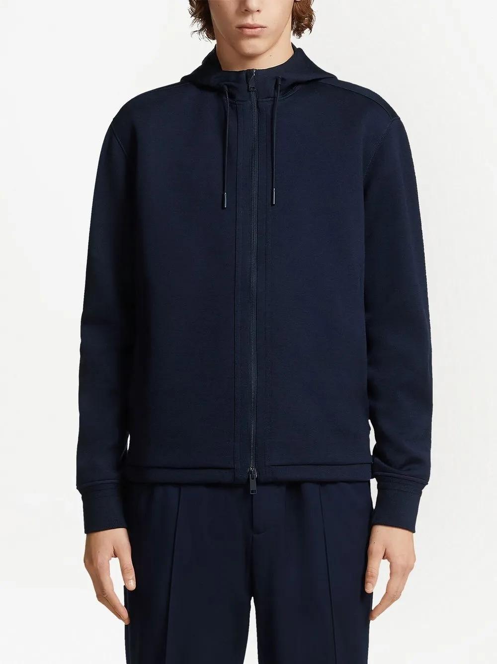 ZEGNA High Performance Hoodie in Wool-Cotton Blend