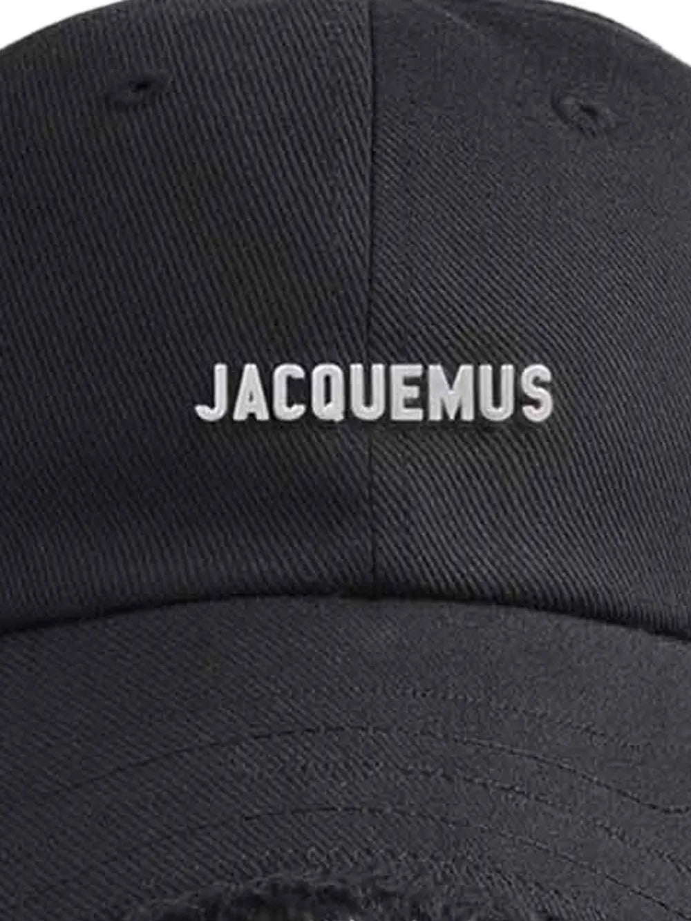 JACQUEMUS Adjustable Curved Peak Cap with Frayed Edge