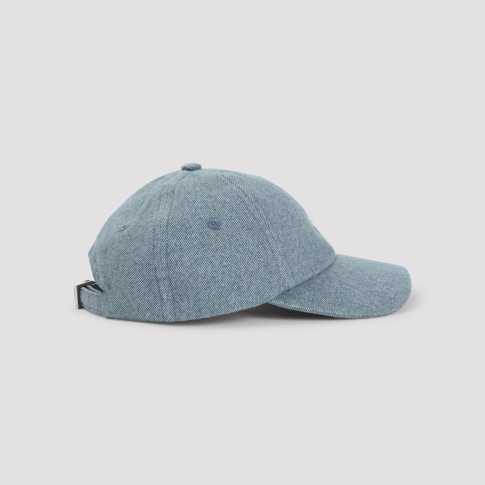 JACQUEMUS Denim Cap with Gadjo Logo Plaque