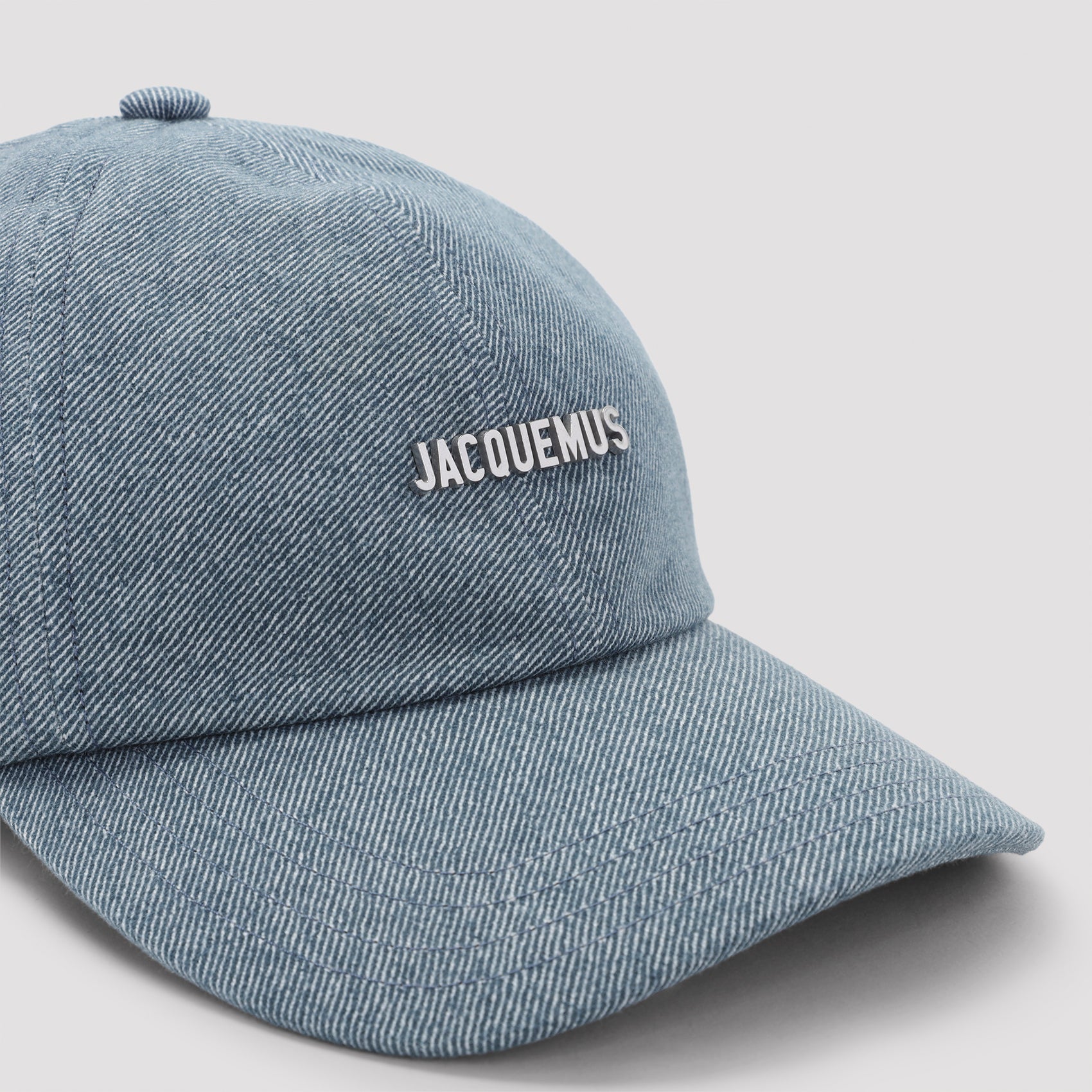 JACQUEMUS Denim Cap with Gadjo Logo Plaque