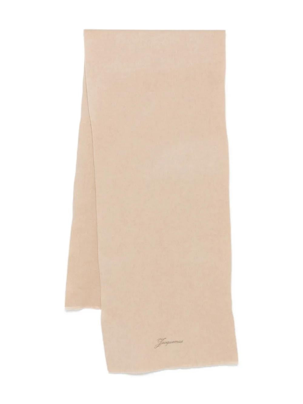 JACQUEMUS Embroidered Wool Scarf