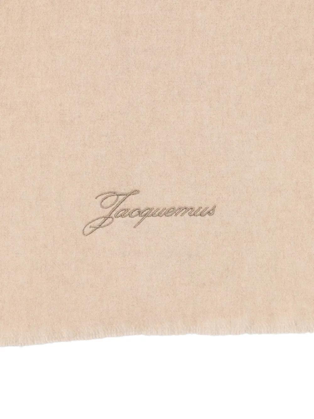 JACQUEMUS Embroidered Wool Scarf