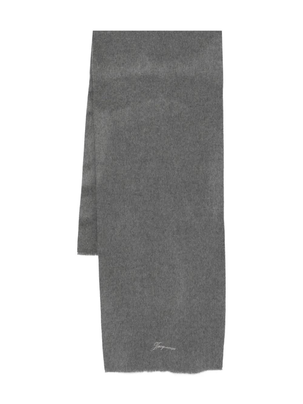 JACQUEMUS Embroidered Logo Scarf - Rectangular Shape