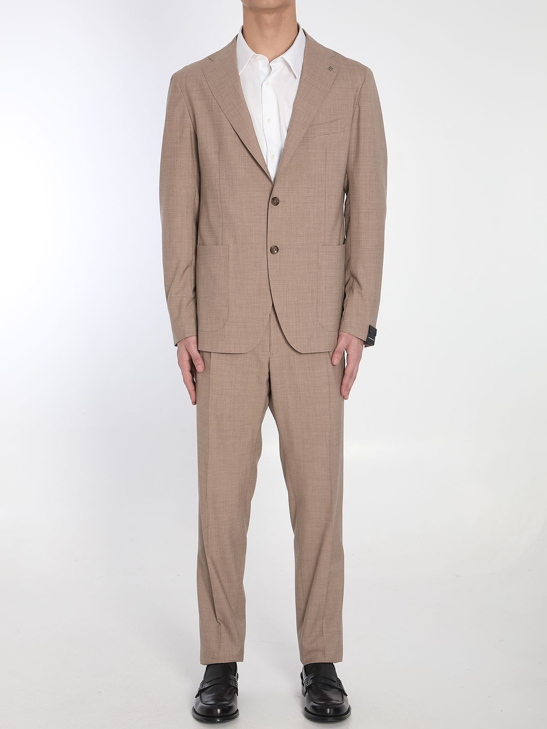 TAGLIATORE Men's Two-Piece Suit in Wool and Silk Blend - Size 52