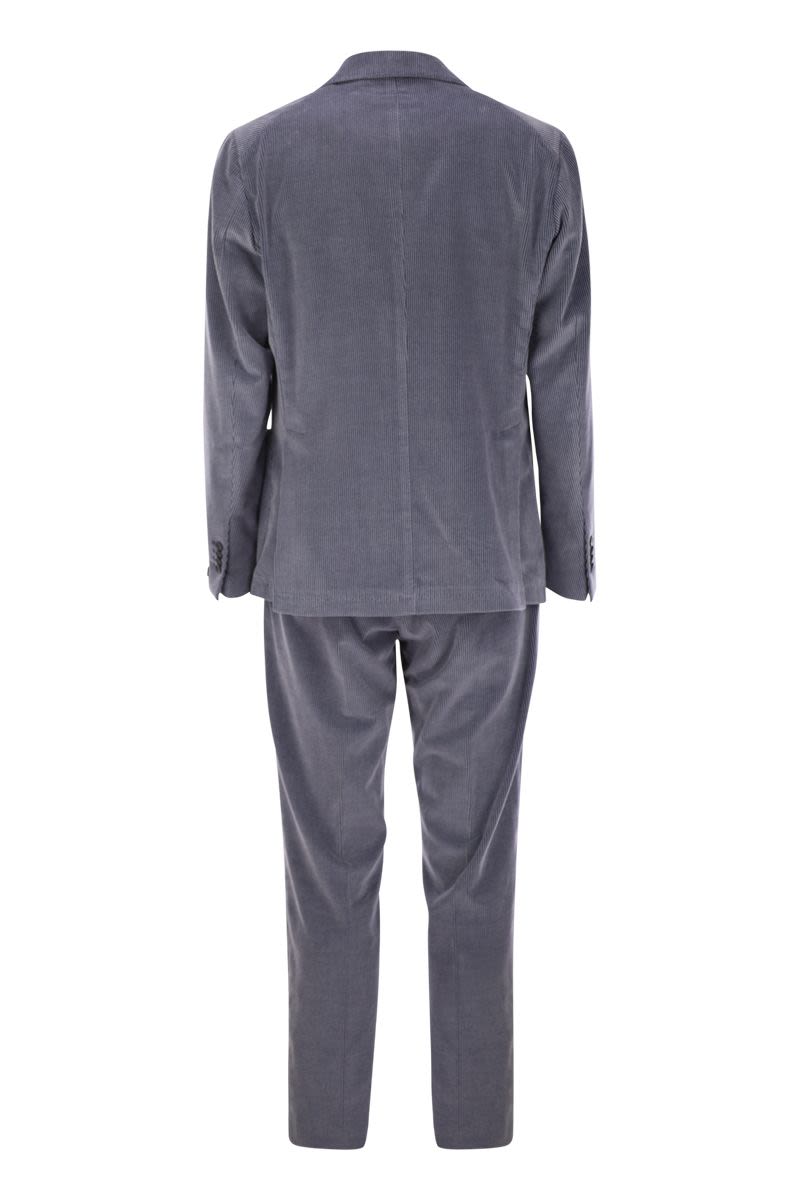 TAGLIATORE Ribbed Cotton and Cashmere Suit