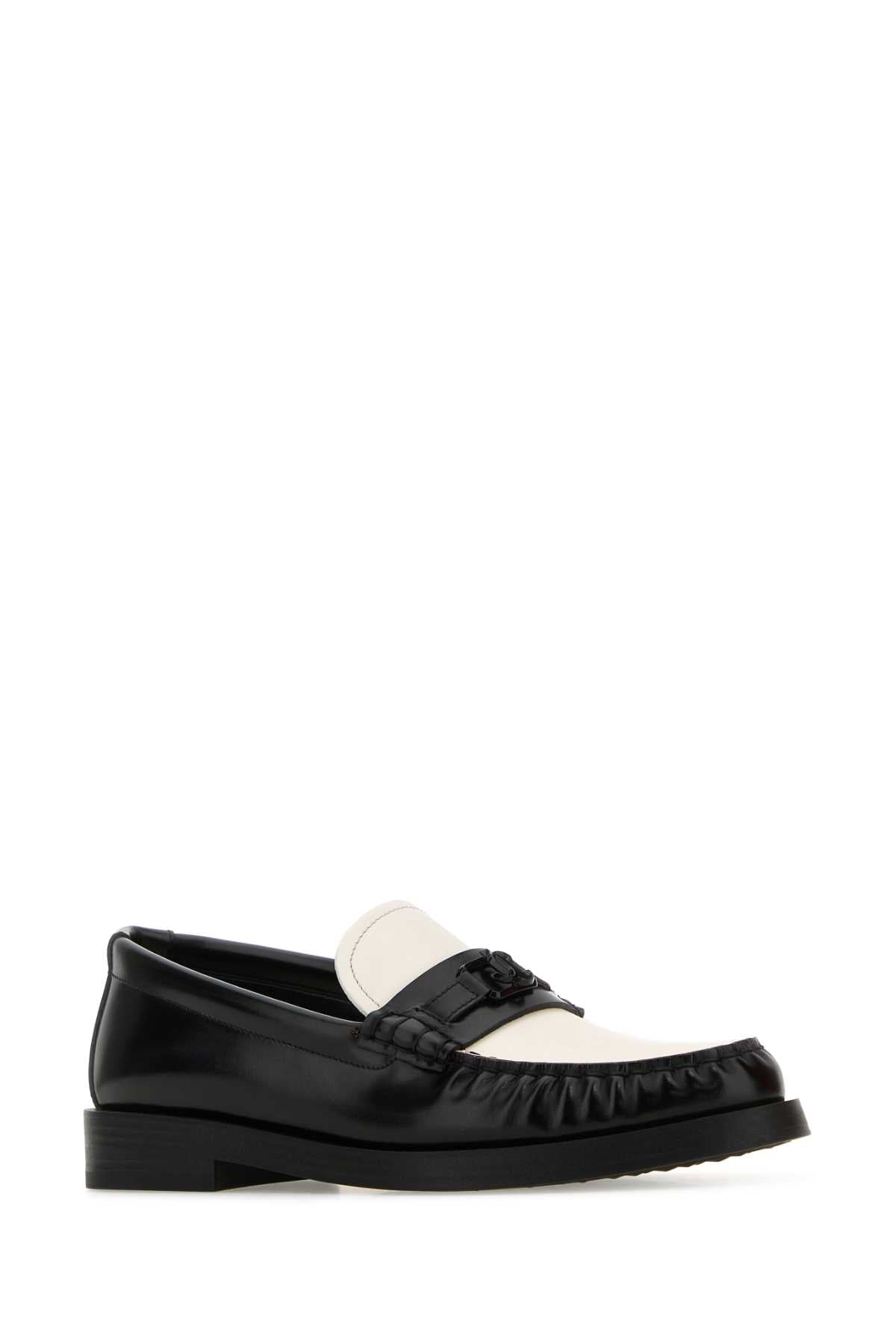 JIMMY CHOO Two-Tone Leather Addie Loafers for Women