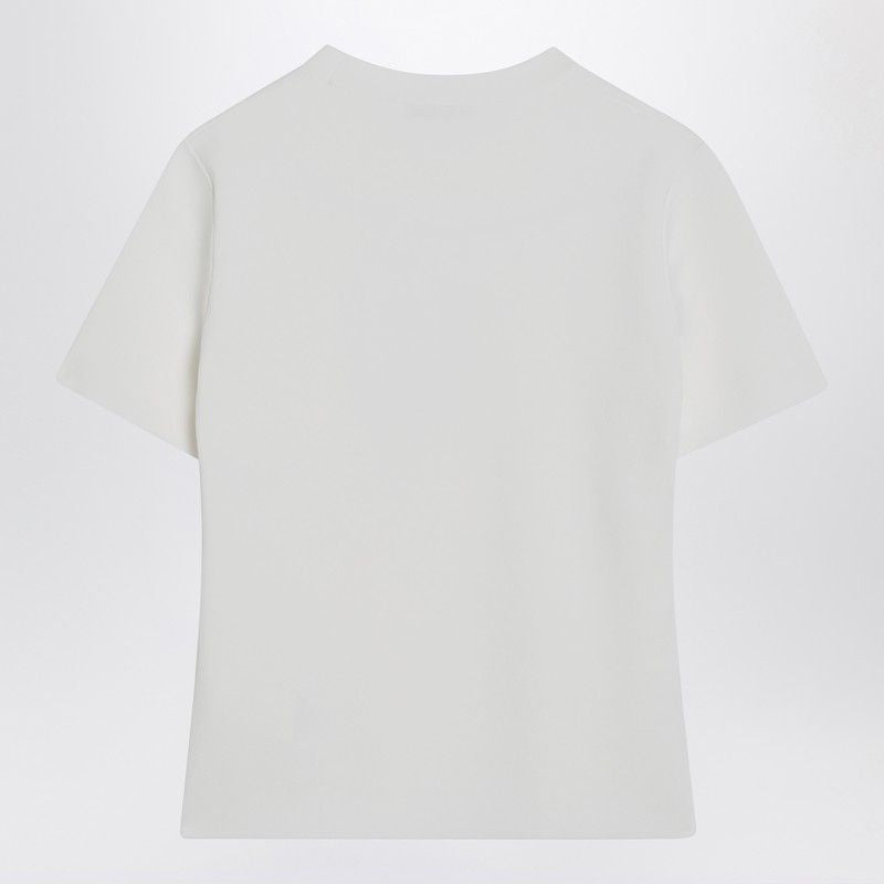 MAX MARA Women's Creased Pleated T-Shirt with Embossed Logo