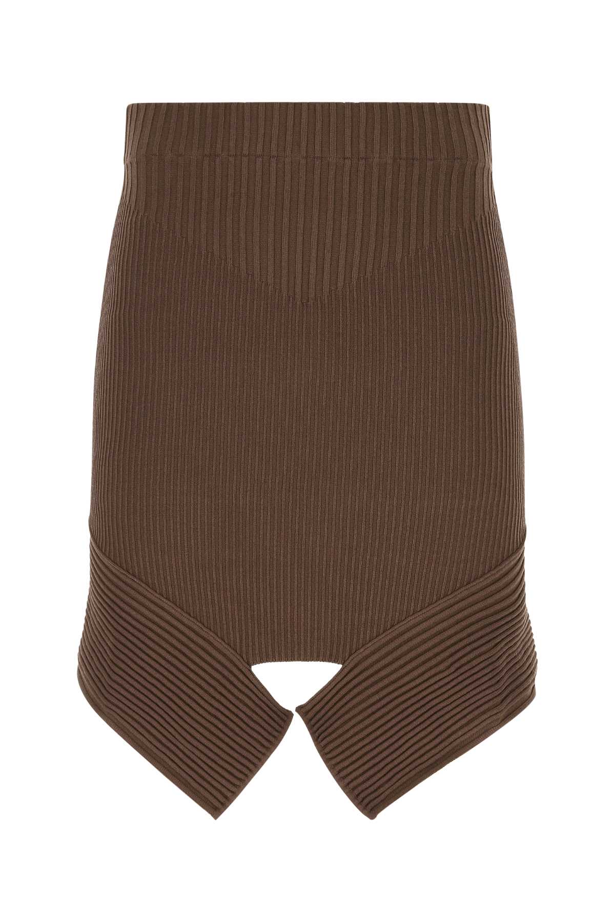 ANDREADAMO Stretch Viscose Blend Mini Skirt for Women