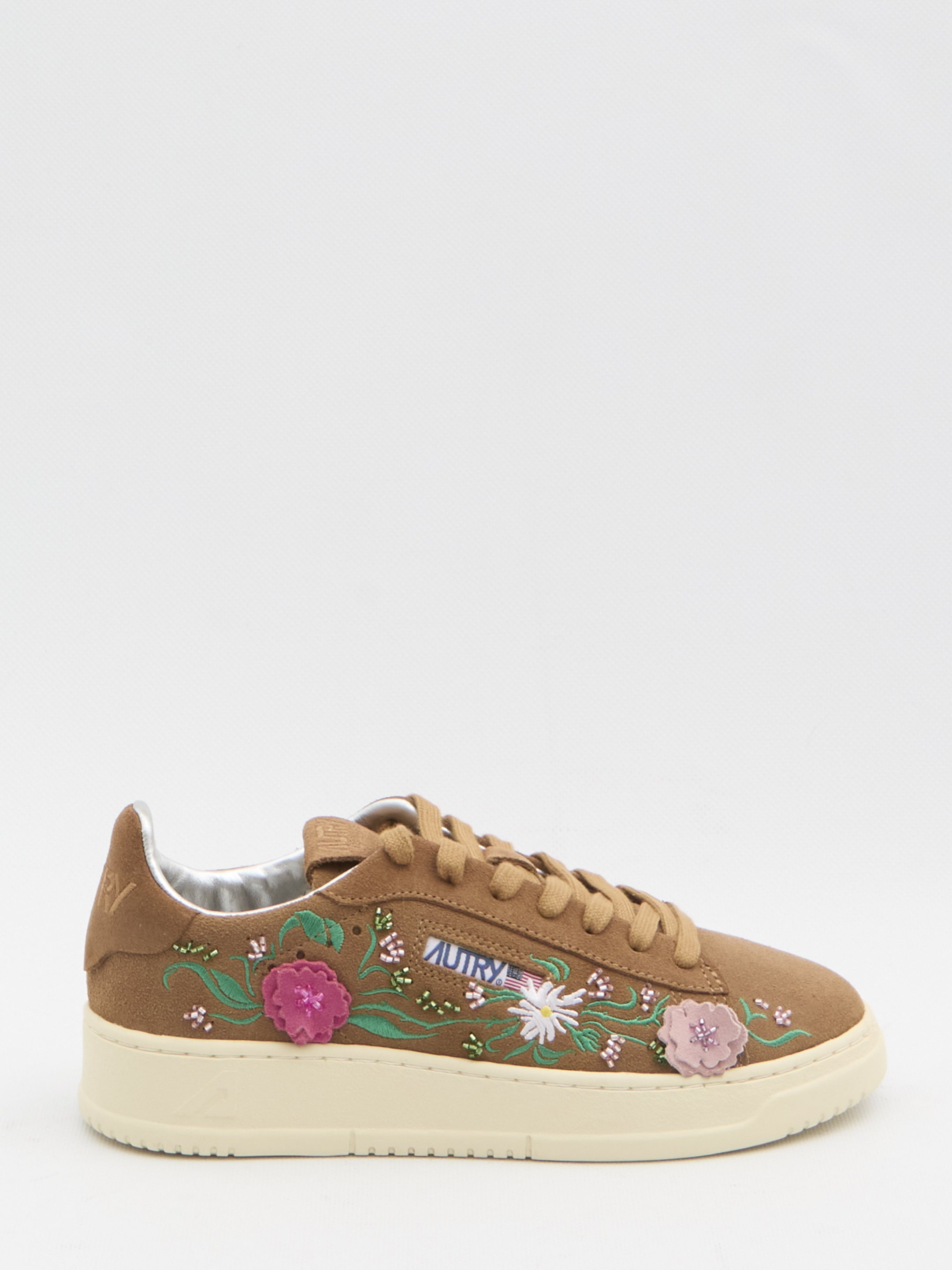 AUTRY Classic Suede Sneakers with Bead Embroidery