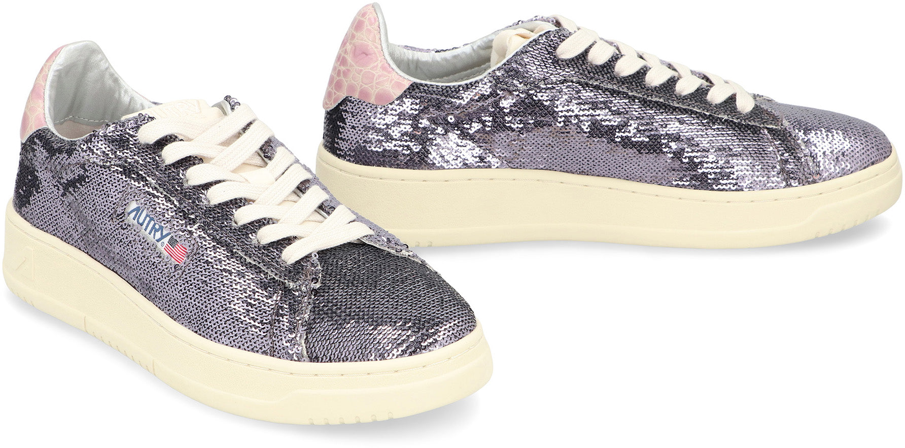 AUTRY Sequinned Trainers with Padded Collar - FW25