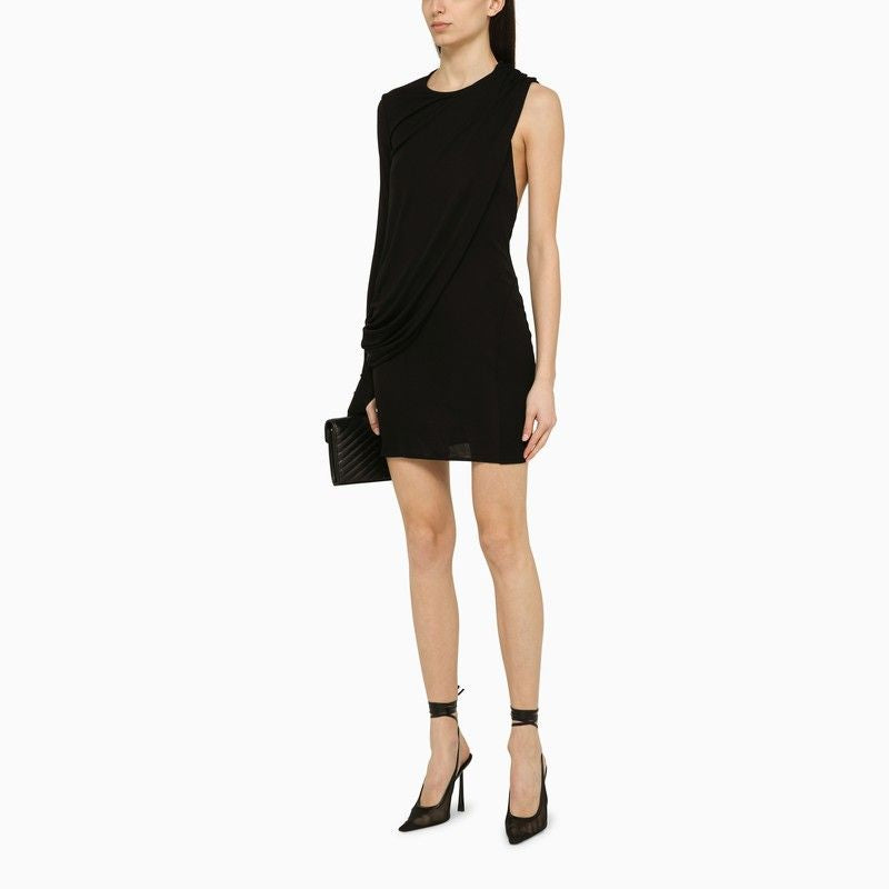 ANDREADAMO One-Shoulder Mini Dress with Drape