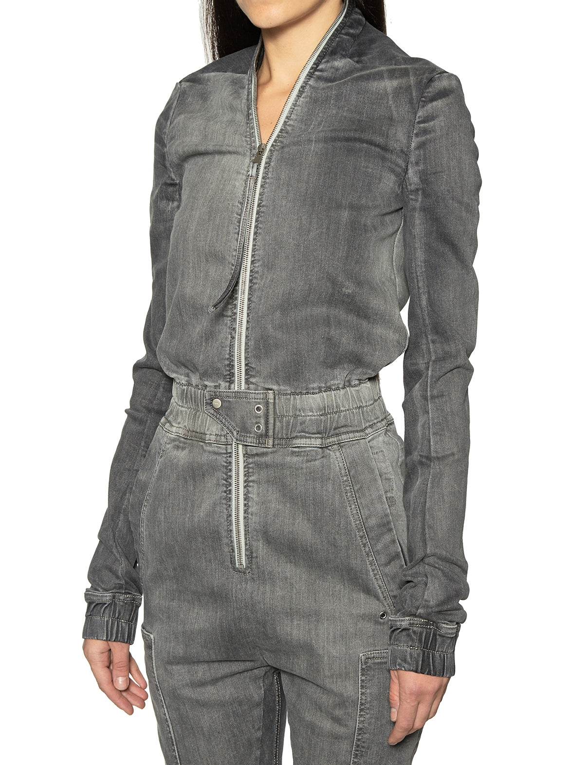 DRKSHDW Front Zip Denim Overalls for Women - Size S