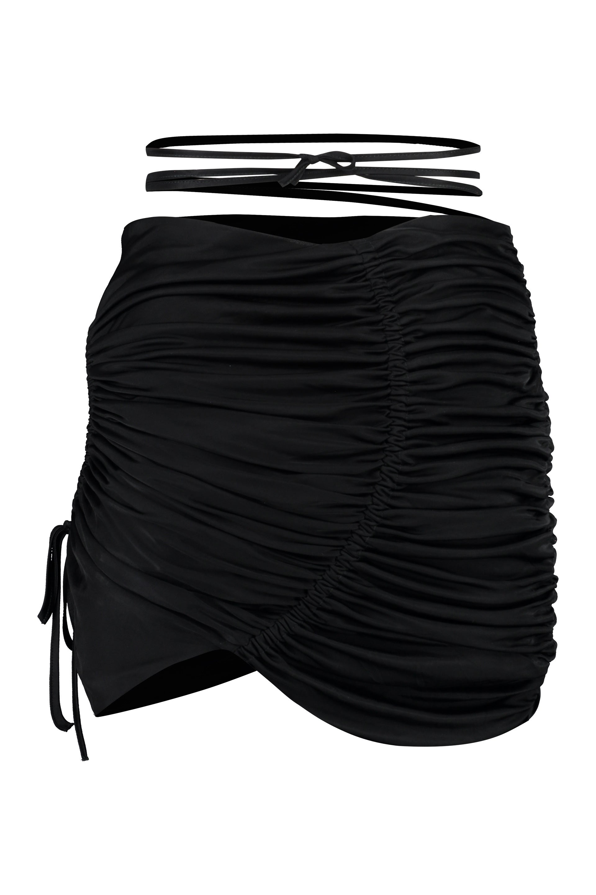 ANDREADAMO Adjustable Draped Mini Skirt for Women