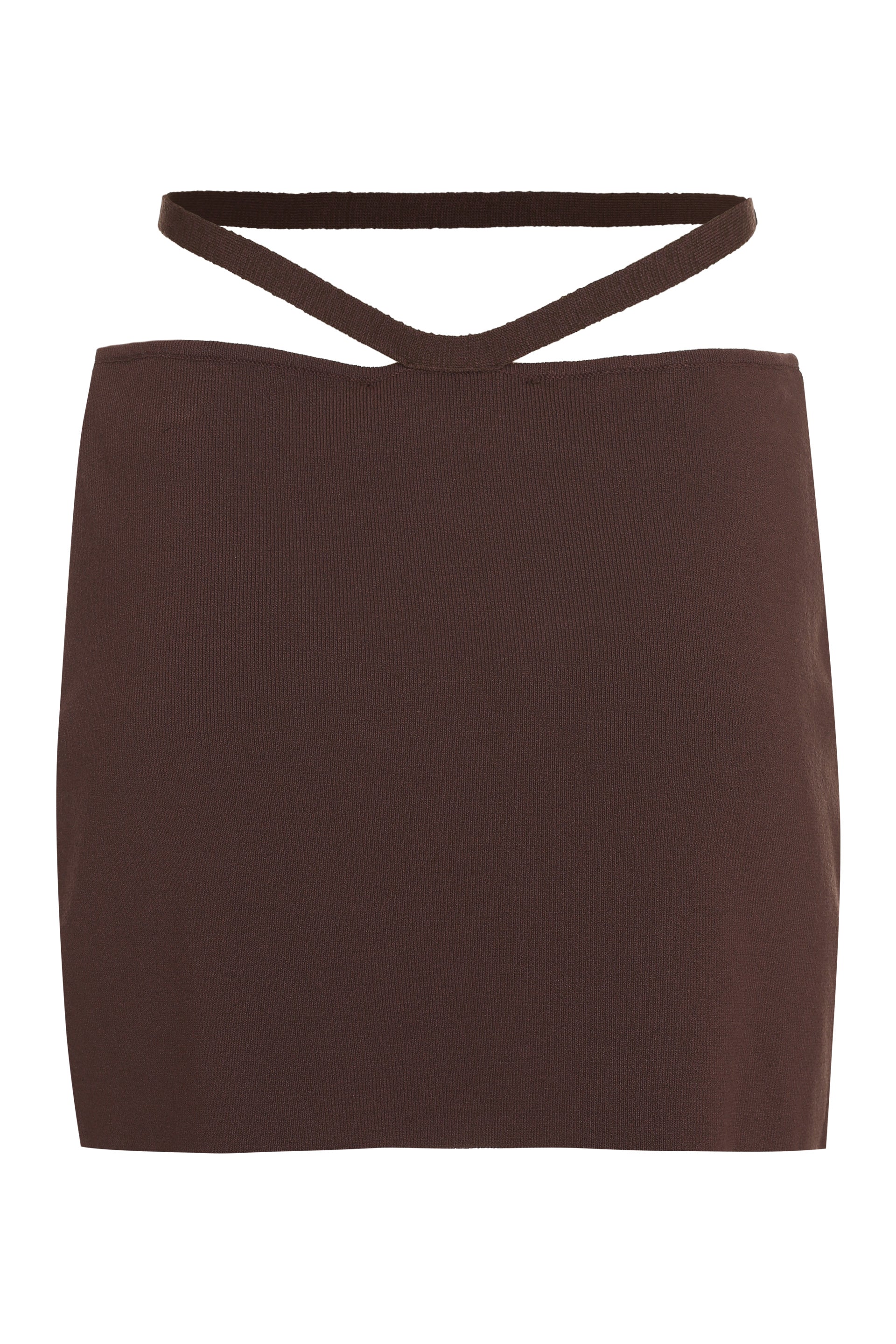 ANDREADAMO Women’s Cut-Out Details Knit Mini Skirt