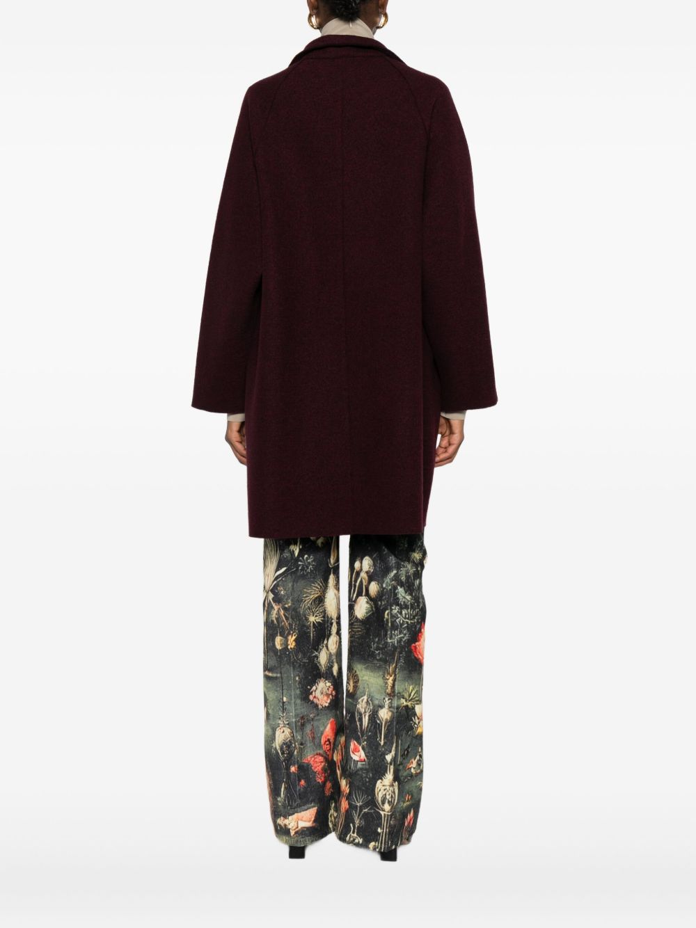 HARRIS WHARF LONDON Wool High Neck Raglan Sleeve Jacket