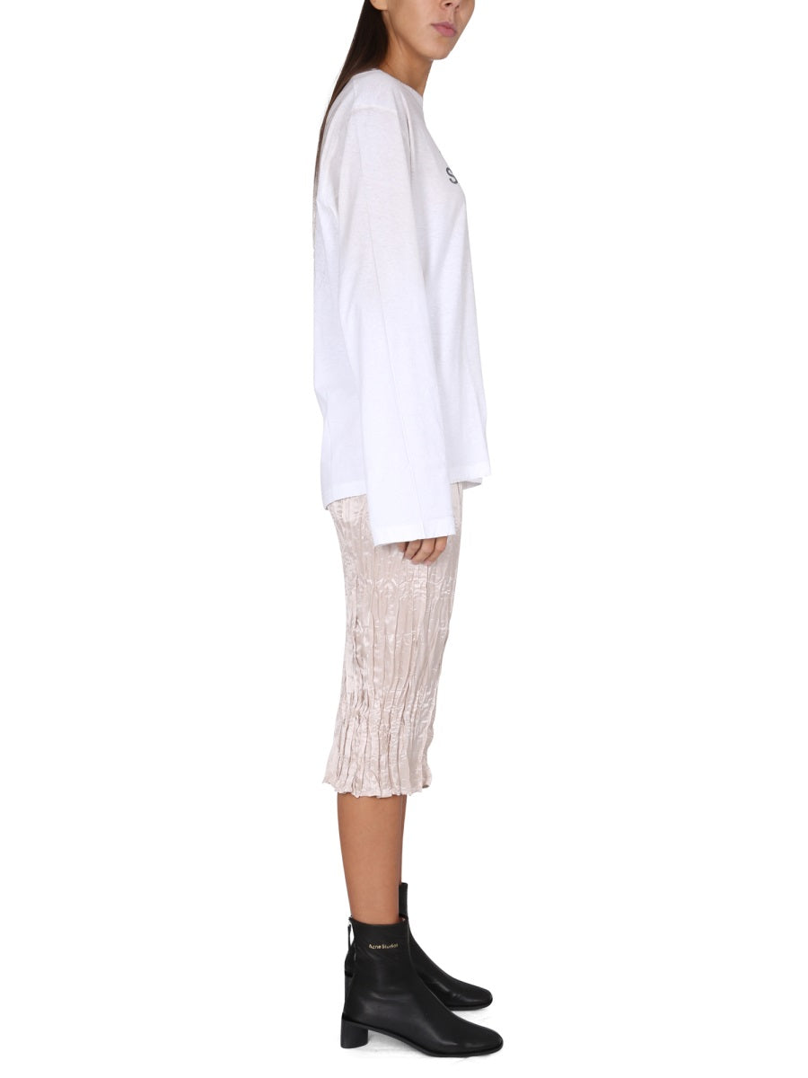 ACNE STUDIOS Elegant Midi Skirt with Back Zipper Closure for Women