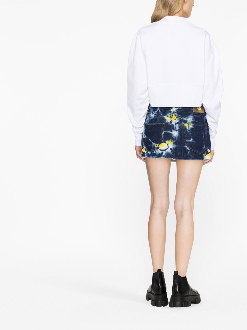 BALMAIN Cropped Logo-Print Sweatshirt