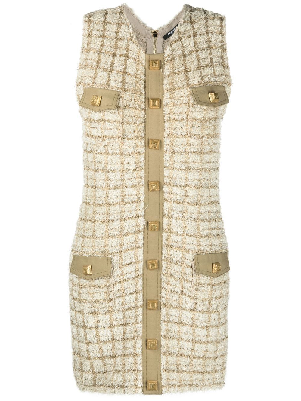 BALMAIN Mini Tweed Short Dress
