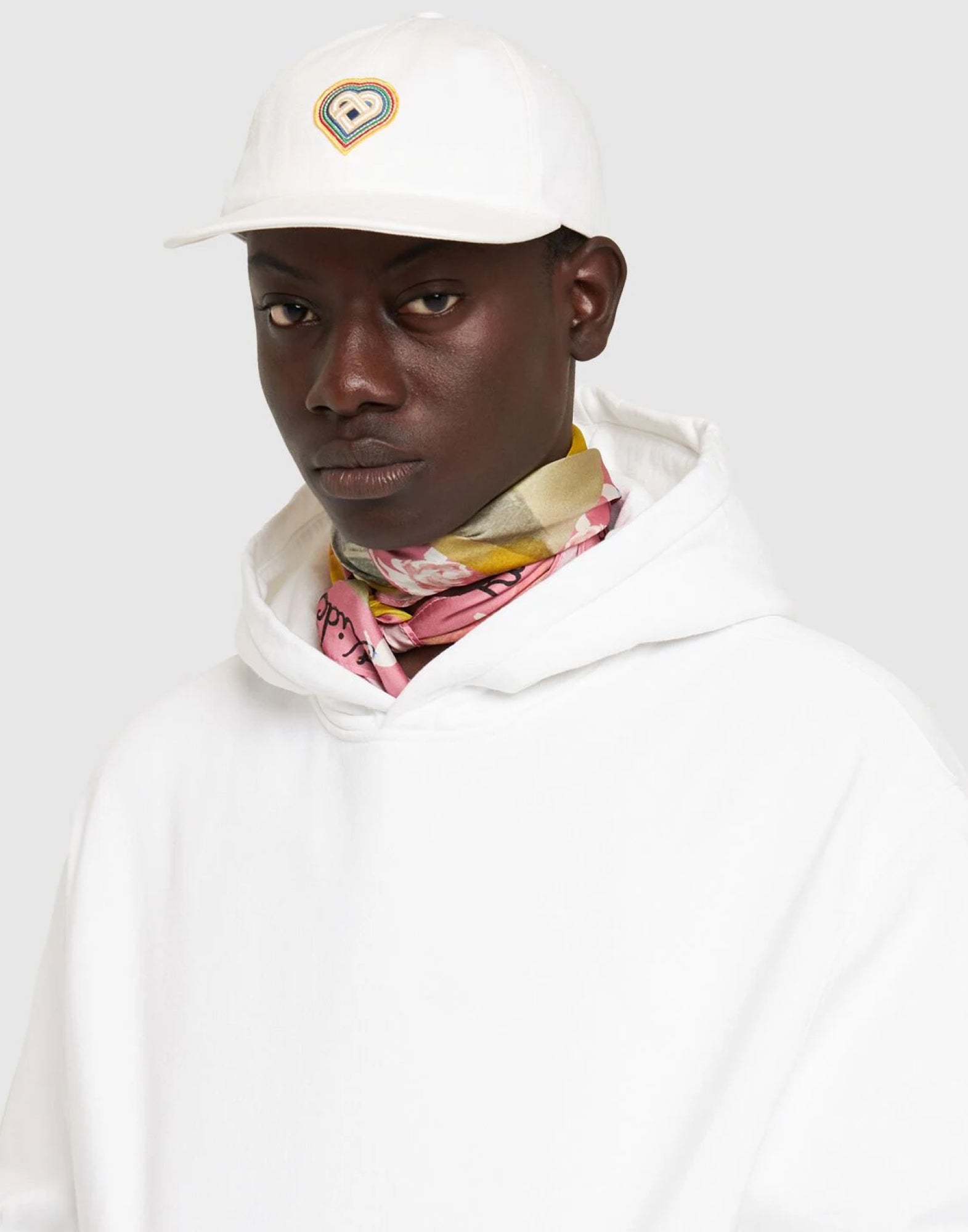 CASABLANCA Rainbow Heart Logo Baseball Cap