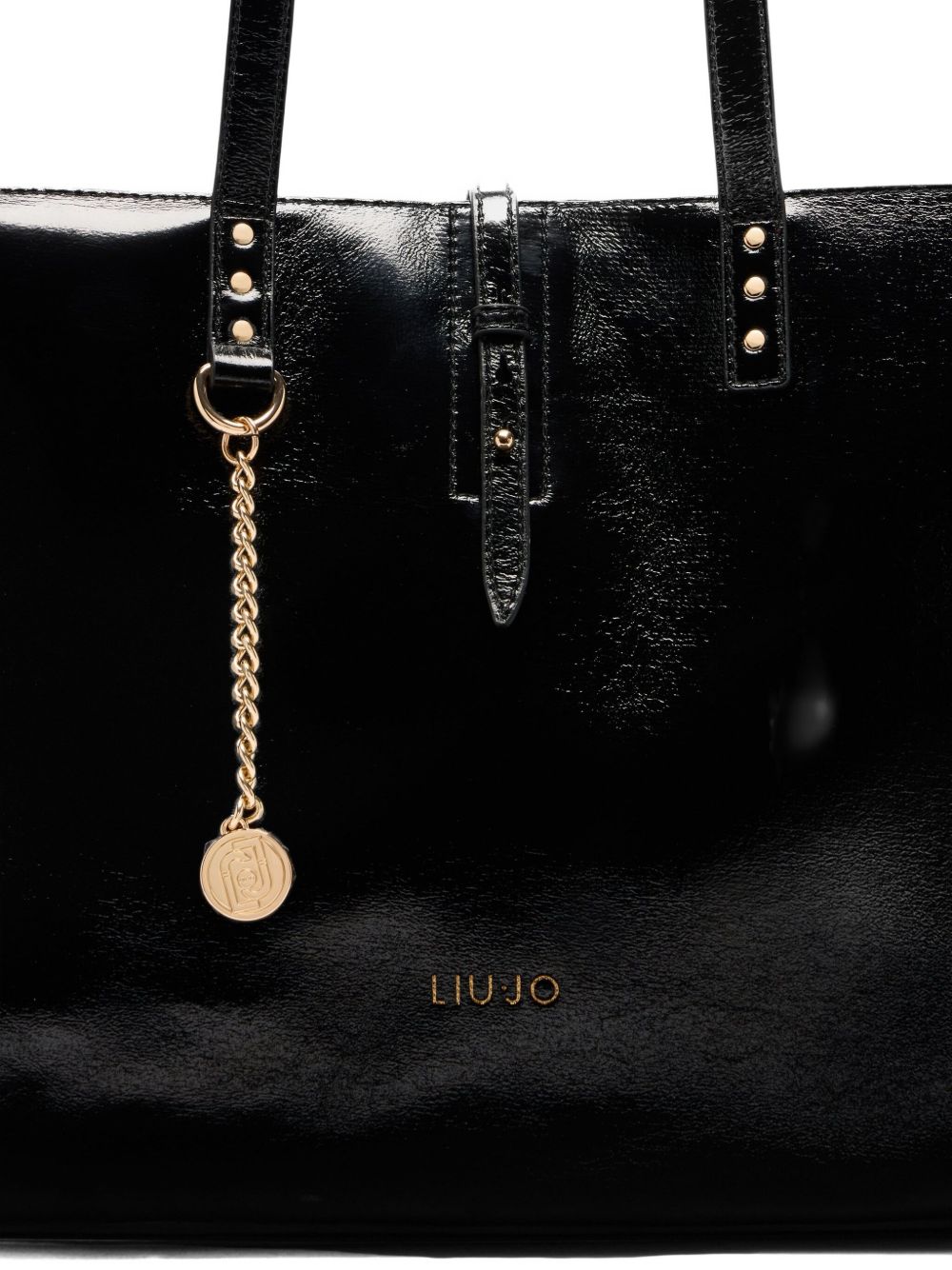 LIU JO Studded Logo Shoulder Handbag
