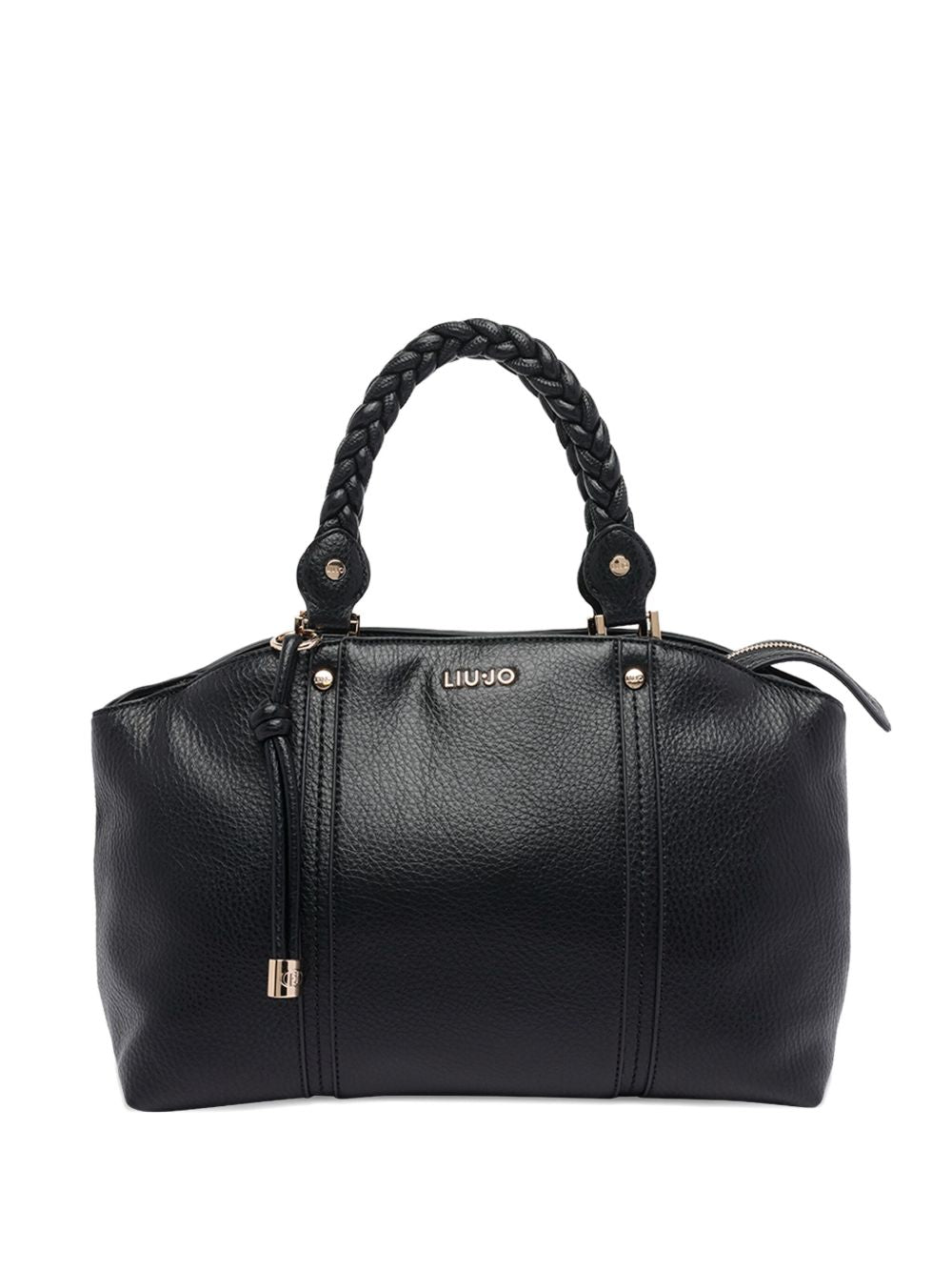 LIU JO Braided Leather Handle Handbag