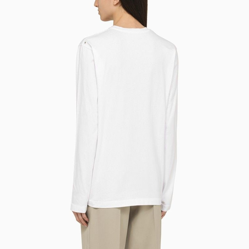 MAX MARA SPORTMAX Long-Sleeved Crew-Neck T-Shirt with Bead Detail