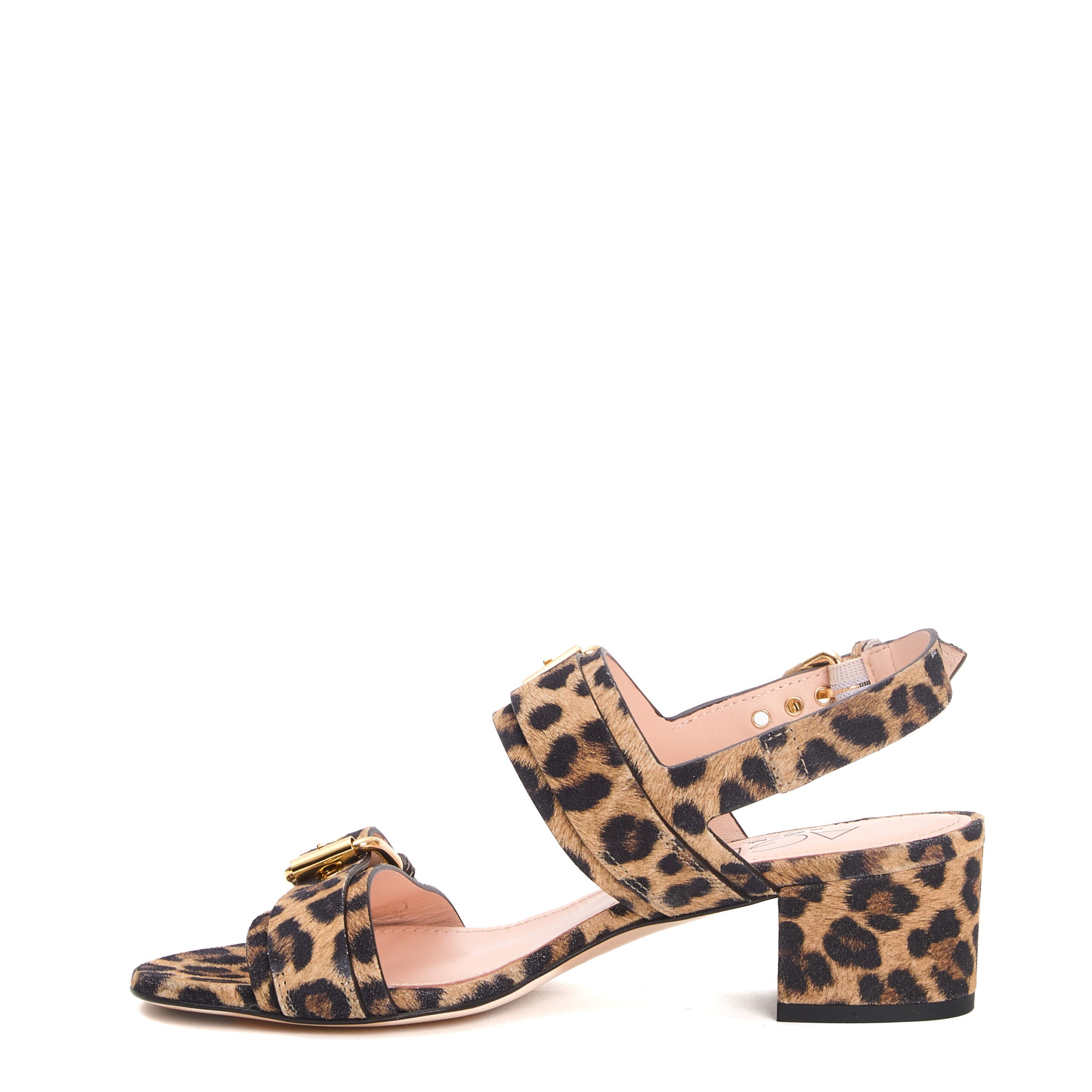 AGL Leopard Print Sandals with 45 mm Heel