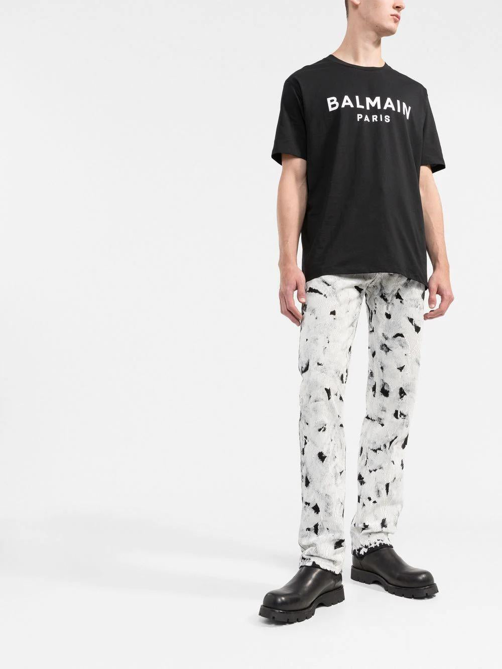 BALMAIN Printed Straight Fit T-Shirt