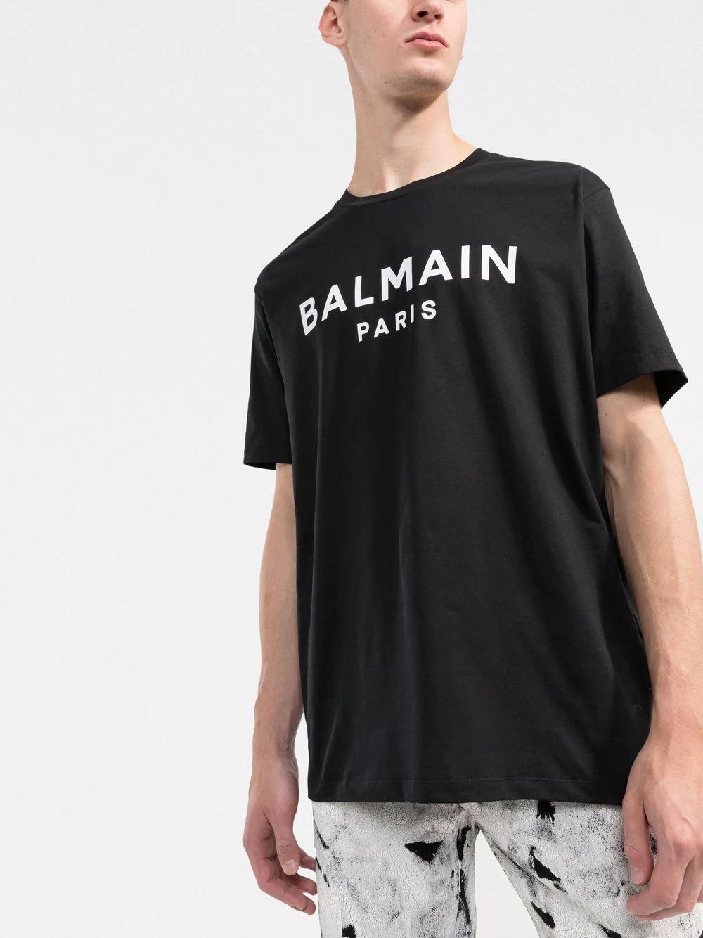 BALMAIN Printed Straight Fit T-Shirt