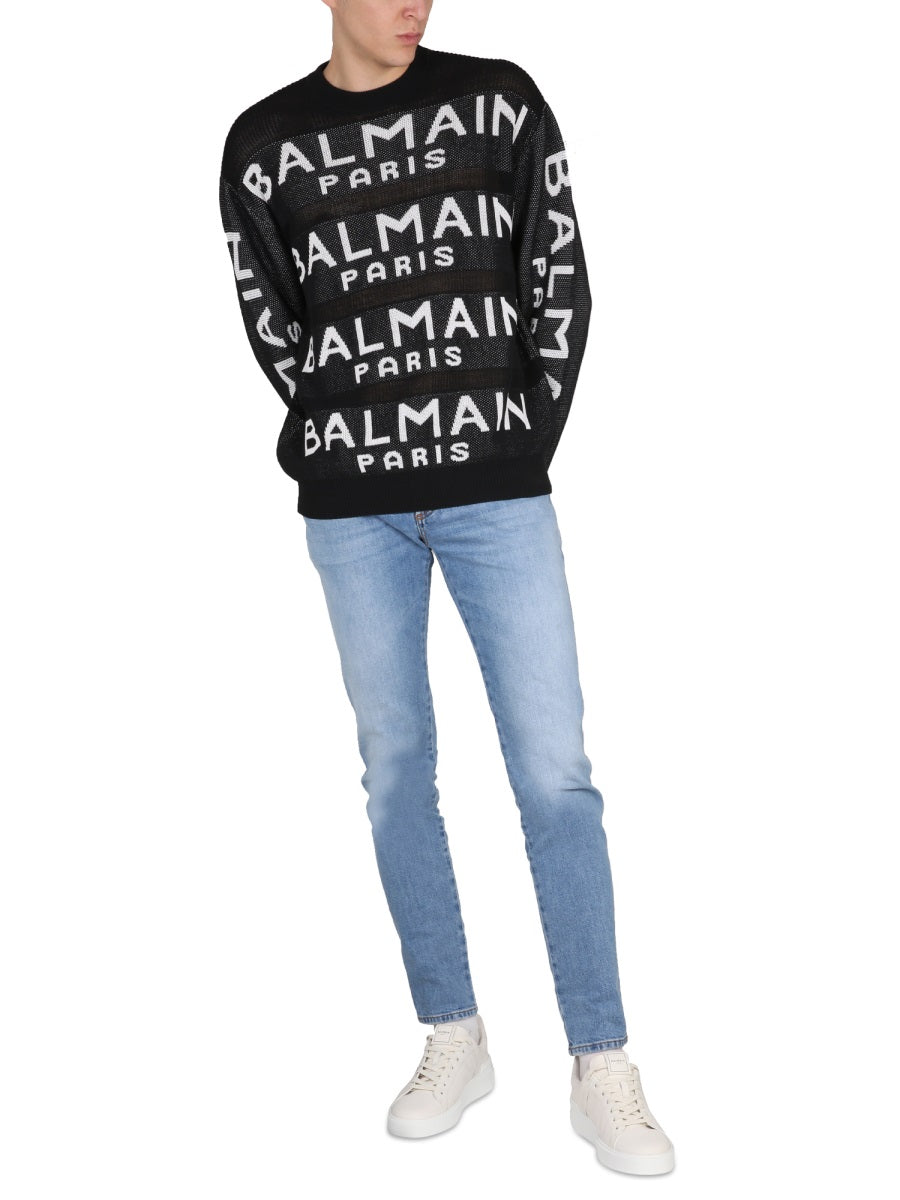 BALMAIN Men's Signature Logo T-Shirt