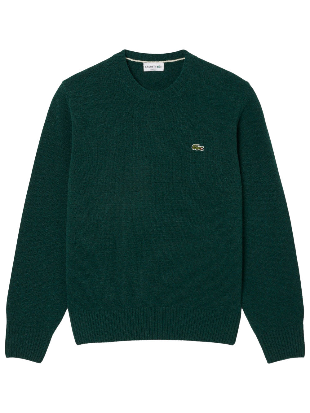 LACOSTE Classic Wool Crew Neck Sweater for Men