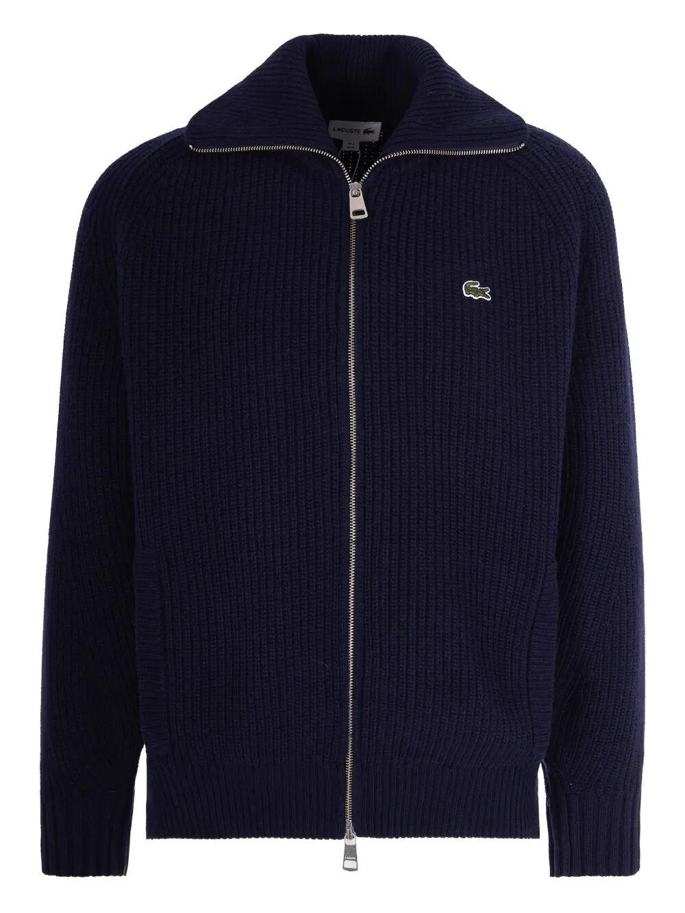 LACOSTE Classic Fit Zip-Up Wool Sweater