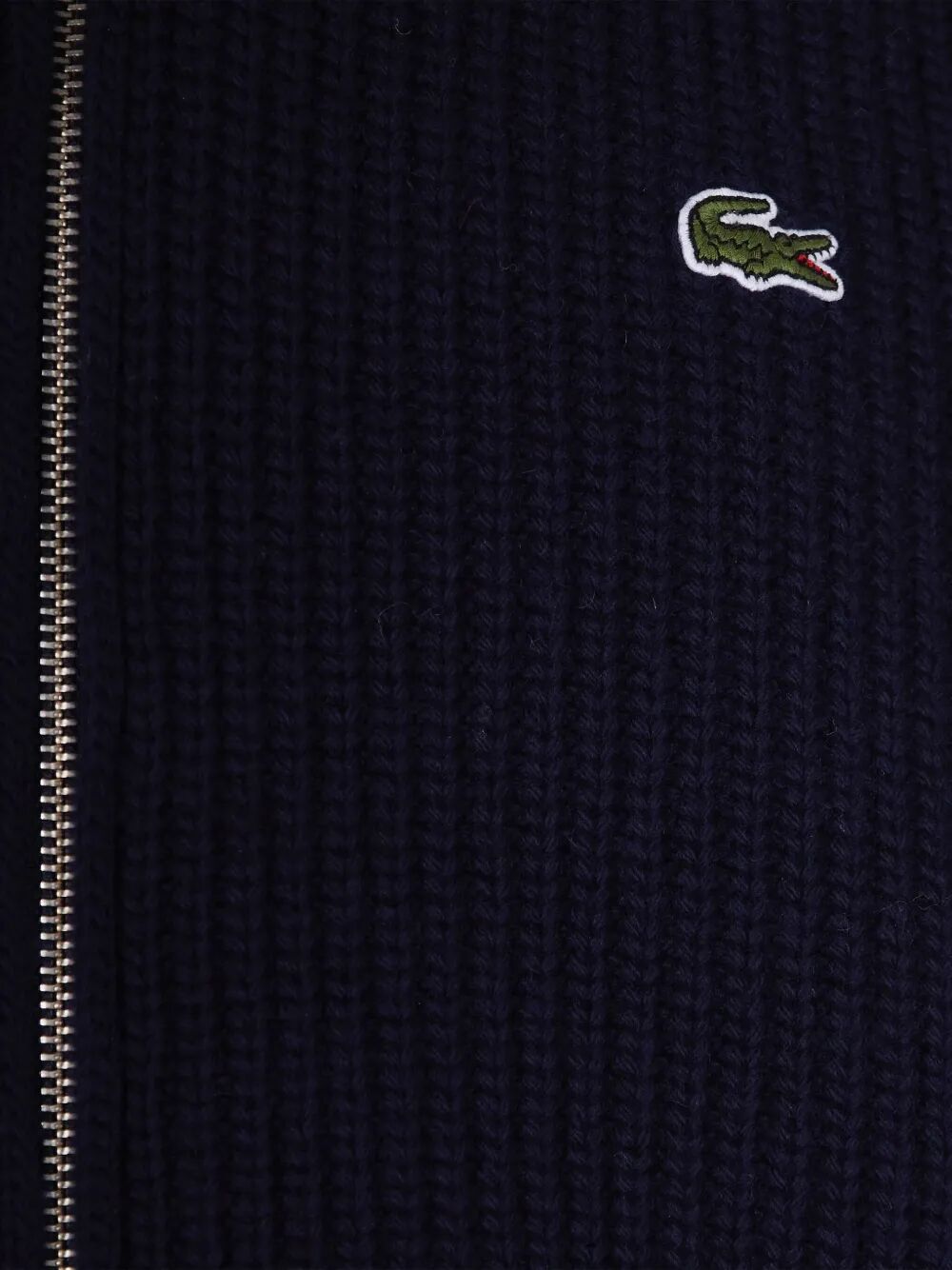 LACOSTE Classic Fit Zip-Up Wool Sweater