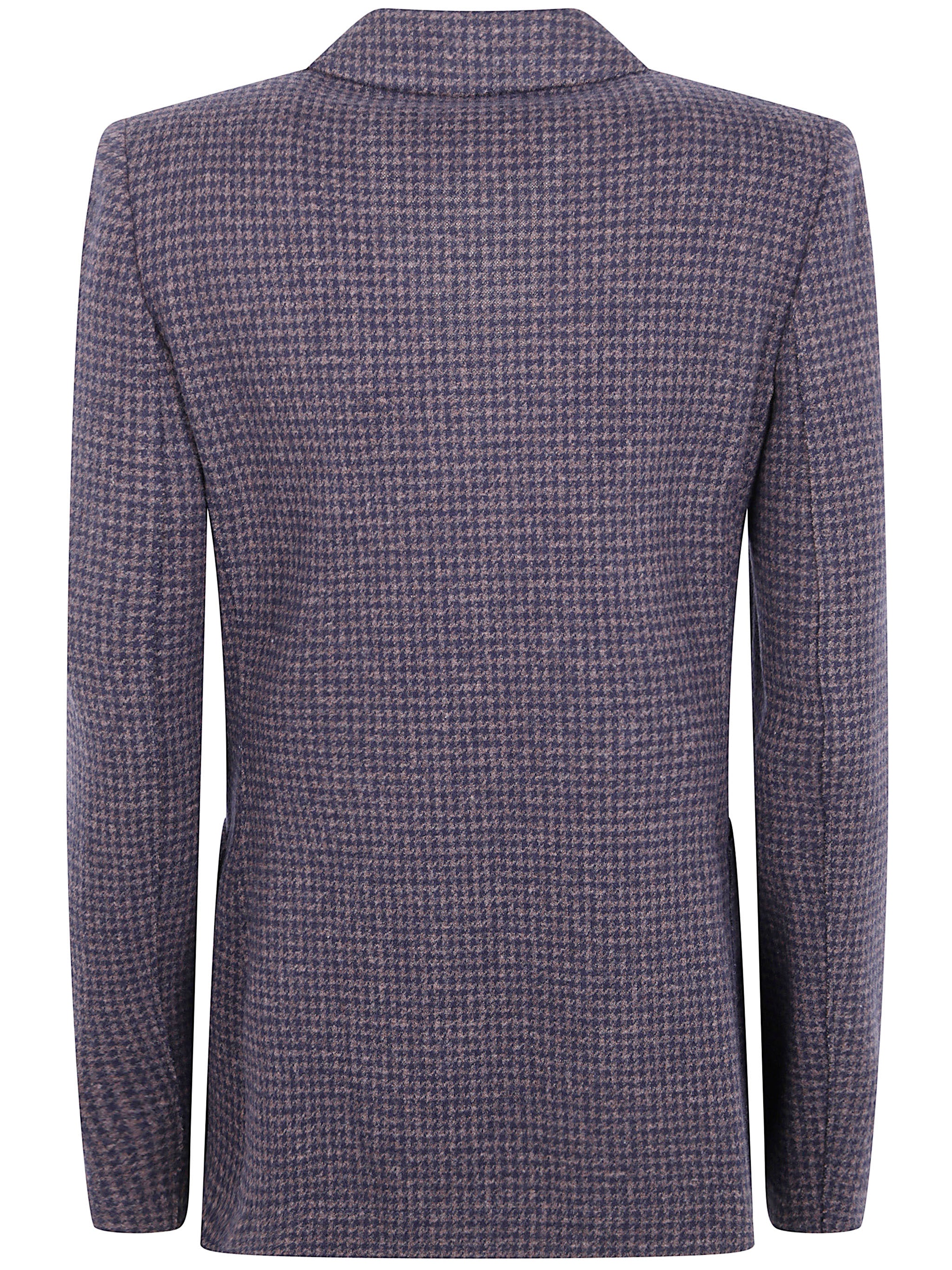 HARRIS WHARF LONDON Double-Breasted Houndstooth Blazer