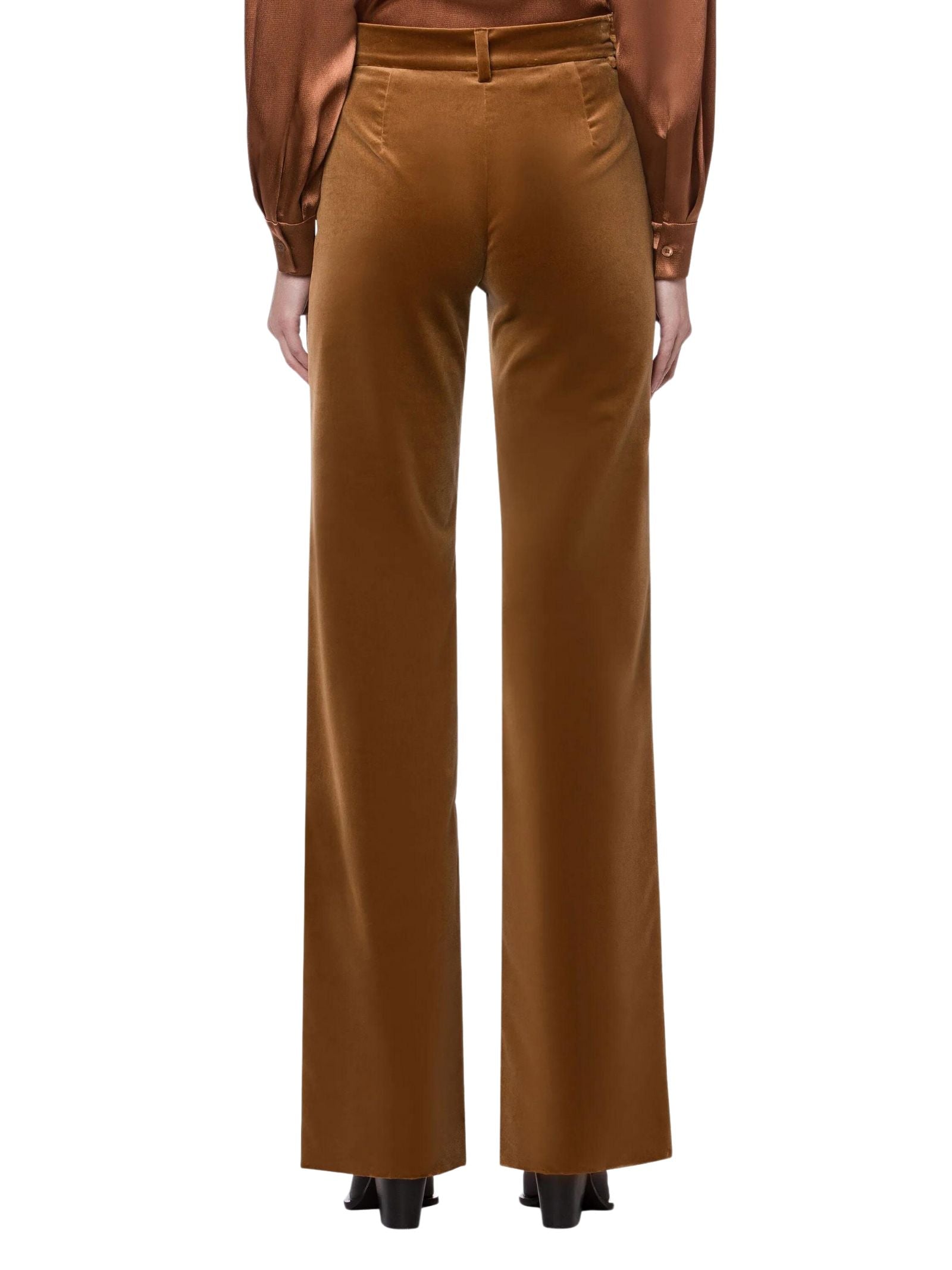ALBERTA FERRETTI Low-Waisted Velvet Trousers for Women