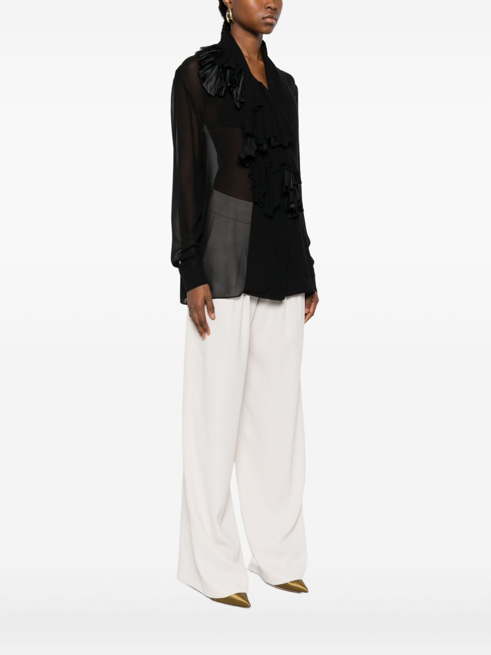 ALBERTA FERRETTI Silk Button-Up Shirt for Women - Fall Winter 25/26