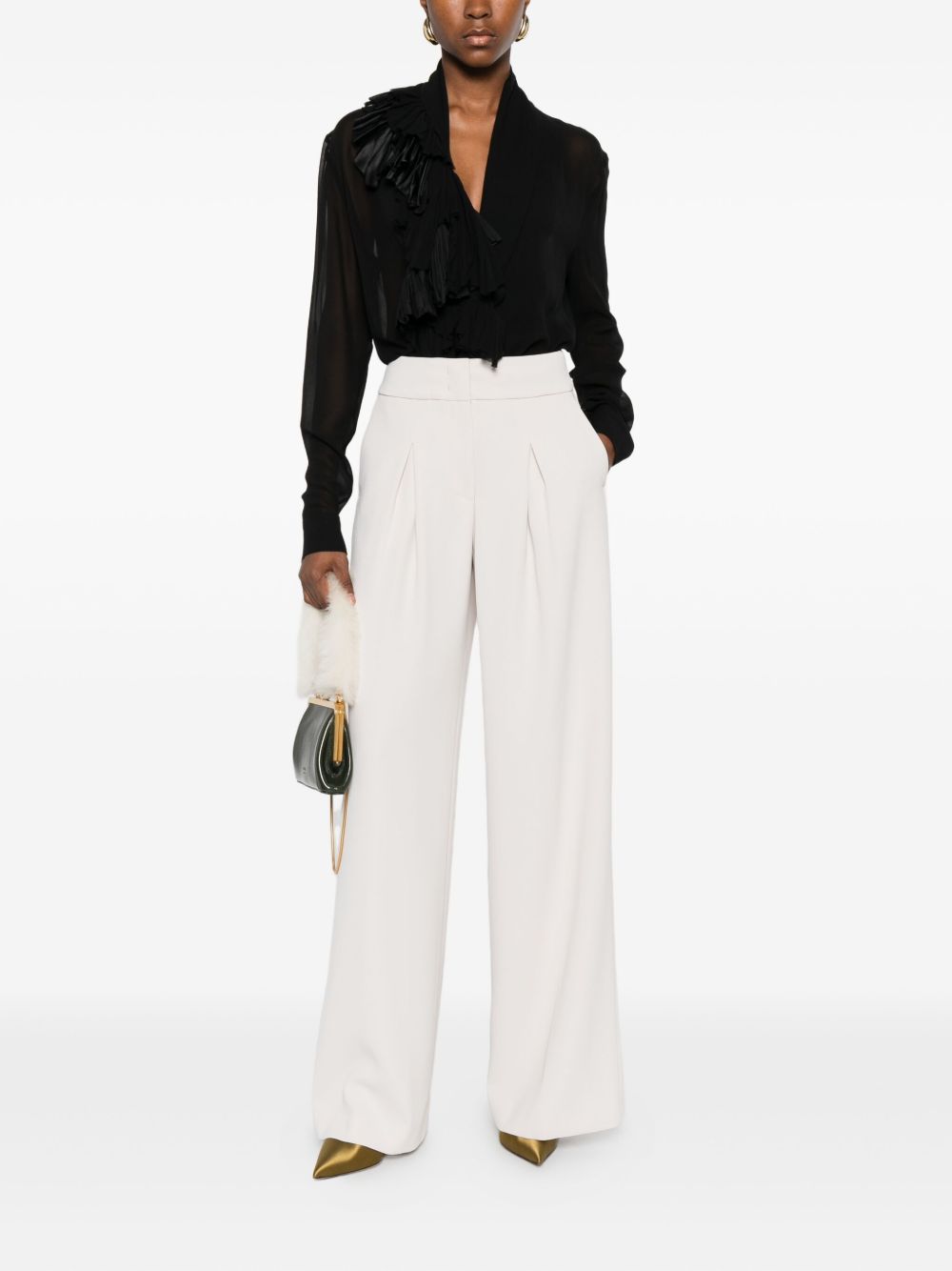 ALBERTA FERRETTI Silk Button-Up Shirt for Women - Fall Winter 25/26